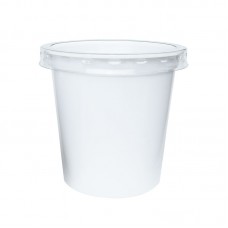 140 ML POLYPROPYLENE WHITE POT - 71MM